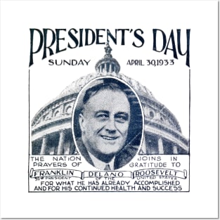 1933 Franklin Roosevelts President's Day Posters and Art